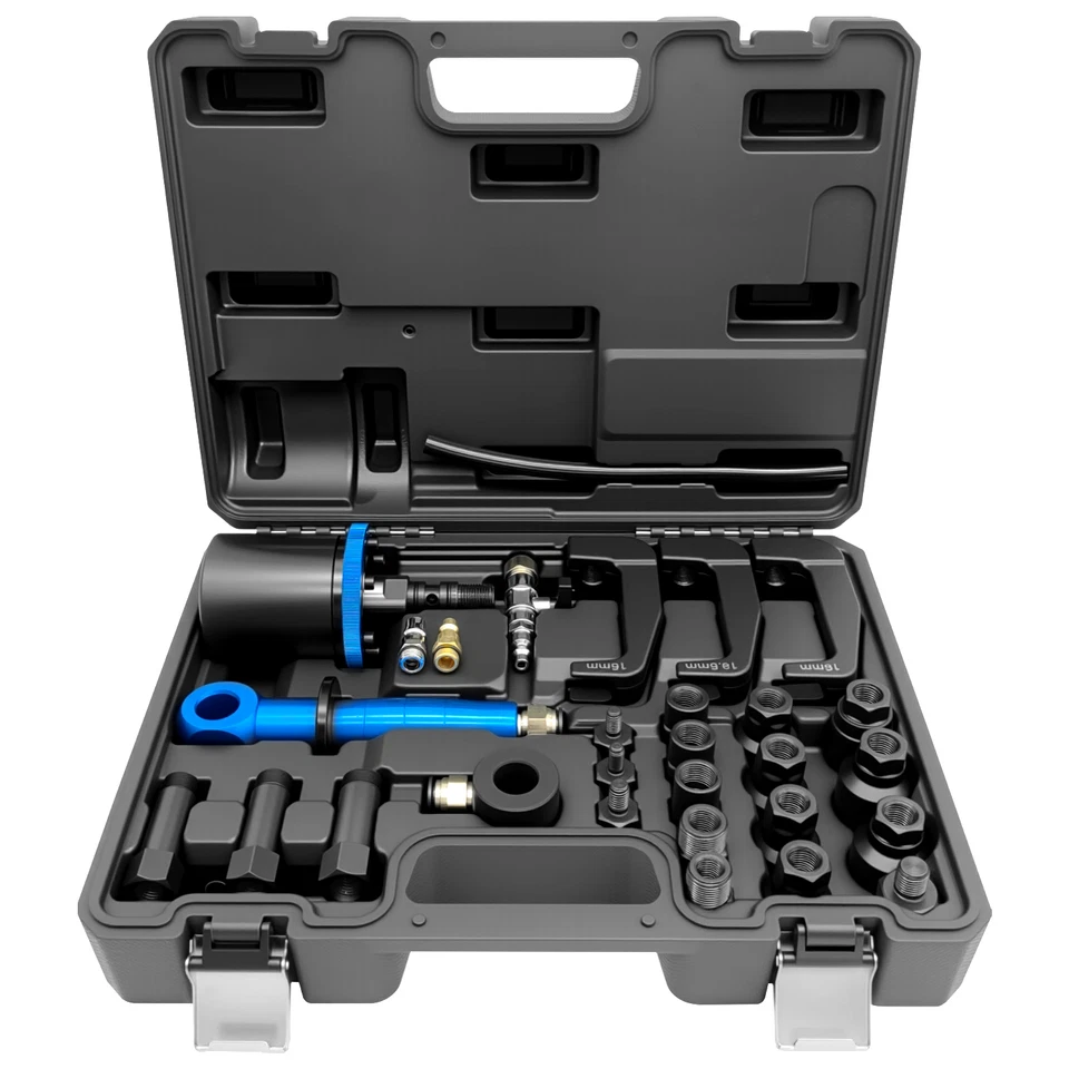 28PCS Pneumatic Diesel Injector Puller Air Vibration Injector Removal Tool Kit - Image 1 of 4