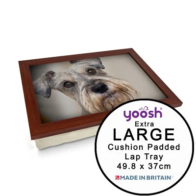 EXTRA LARGE Luxury Framed Lap Top Tray Personalised Gift - Miniature Schnauzer  - Image 1 of 4