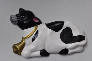 HOLSTEIN COW SPOON REST Vintage 1990's ACME International Ceramic Hand-Painted - Picture 1 of 5