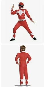 Costume Power Rangers Rosso Bambino Taglia 4-6 Muscoli e Maschera Halloween NUOVO DI ZECCA - Foto 1 di 1