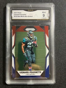 2017 Panini Prizm Red White Blue #219 RC Leonard Fournette Jaguars GMA 9 MINT - Picture 1 of 2