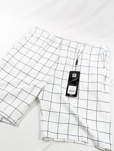 Head Shorts Mens 34 White Windowpane Brise Golf Tennis Preppy Country Club NWT - Picture 1 of 6