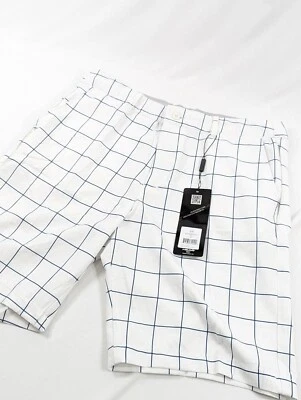 Head Shorts Mens 34 White Windowpane Brise Golf Tennis Preppy Country Club NWT - Image 1 of 4