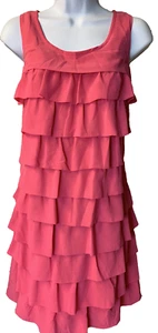 Marc Bouwer Pink Ruffle Dress Size XS Sleeveless Fuchsia  - Picture 1 of 3