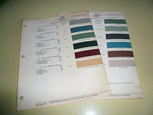 1947 Kaiser-Frazer ACME Proxlin Color Chip Paint Sample - Vintage - Bild 1 von 1