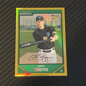 2007 Bowman Draft Chrome Gold Refractor /50 Curtis Thigpen #BDP42 Blue Jays - Picture 1 of 4