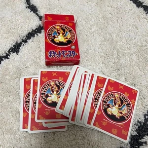 Pokemon Poker Playing Cards Deck Red Charizard 54 Cards 1996 Japanese Vintage - Picture 1 of 20