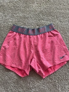 Nike Dri Fit 910252-823 Girls Pink Elastic Waist Trophy Training Shorts Size L - Picture 1 of 6