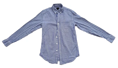 J. Crew Shirt Men's Blue Seersucker Gingham Check 100% Cotton Size XS - Image 1 of 4