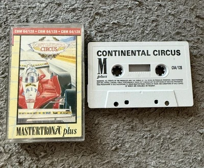 CONTINENTAL CIRCUS - Mastertronic Plus - Commodore 64 C64 C128 TESTED see pics  - Image 1 of 4