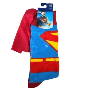 BIOWORLD SUPERMAN Crew Socks NEW Sock Size 10 - 13 Men's Shoe Size 8 - 12 - Picture 1 of 5