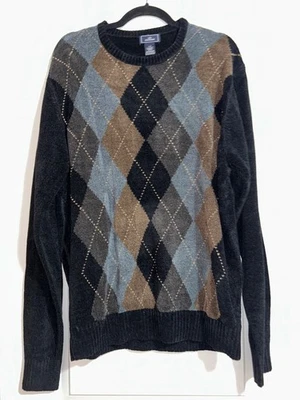 Suéter Dockers Para Hombre De Colección Nuevo Con Etiquetas Cuello Redondo Argyle Chenille Talla L Dinero Antiguo Foto 1 de 4