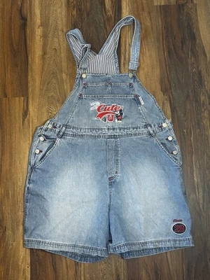 Винтажный женский комбинезон Disney Main Street 16–18 W джинсовые шорты с вышивкой Микки - Изображение 1 из 4