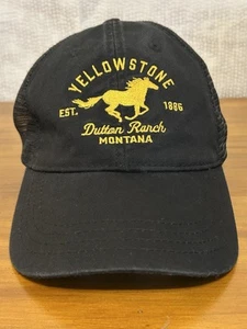Mütze Paramount Yellowstone Dutton Ranch Pferd Logo verstellbar schwarz & gelb Kappe - Bild 1 von 10