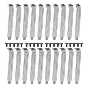 20 Pieces PCI Slot Cover Hard Steel Dust Blanking Plate, Vented Slot6782 - Afbeelding 1 van 7