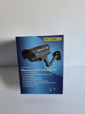 IR Bullet Dummy Surveillance Security Camera CCTV & Record Light - Black (New) - Image 1 of 4