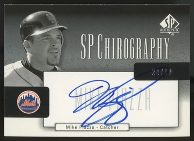 2004 SP Authentic Mike Piazza Silver Duo Tone Chirography Auto /30 #CA-PI - Image 1 of 2