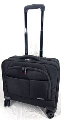 Samsonite Black Rolling 360 Wheeled Carry-On Travel Briefcase Overnight Luggage - Image 1 of 4