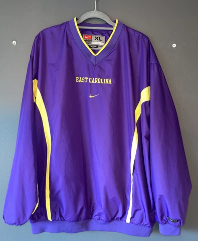 Men Nike Team ECU East Carolina Pirates stitched pullover windbreaker Size XL Cover