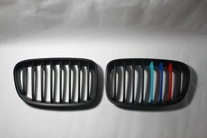 Fit For 11-14 BMW 1 Series F20 F21 Front Kidney Grille Matte Black with M color - Picture 1 of 3