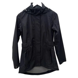 Merrel Women's Waterproof Jacket Select XDry Hooded Size Small Black Raincoat - Picture 1 of 23