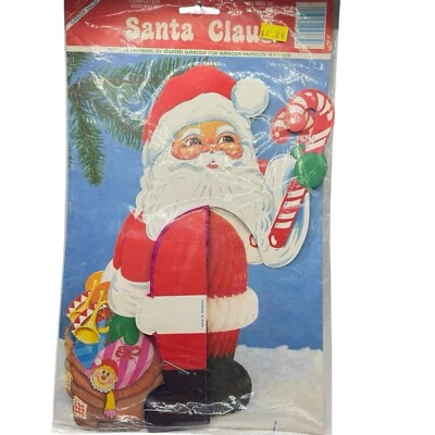 Centro de mesa vintage danés Amscan 10" Papá Noel arte tejido panal nuevo Foto 1 de 4