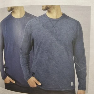 Rugged Elements Men's Long Sleeve Crew Shirts Size S Blue/Dark Blue 2 Pack - Picture 1 of 6