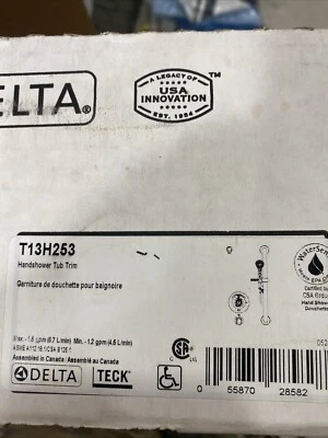 Delta Shower Trim Kit  With Grab Bar Rail  T13H253 - Image 1 of 4