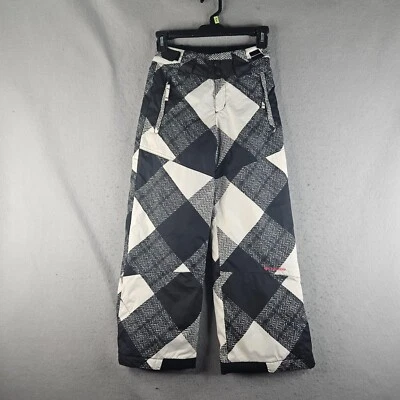 Columbia Pantalones de Nieve Jóvenes Niñas 7 a 8 Negro Cuadros Snowboard Esquí Exterior Foto 1 de 4