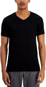 Alfani Men's Slim fit 4- Pack V-Neck Shirt, Deep Black, XXL - Picture 1 of 1