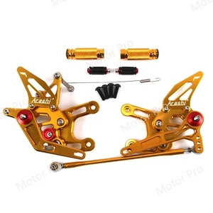 Rearsets Footrest Footpegs For Kawasaki Ninja ZX10R 2008 2009 2010 ZX-10R ZX1000 - Picture 1 of 6