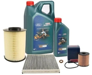 Ford Kuga 2.0 TDCi Service Kit Oil Air Cabin Filters & Genuine Castrol 6L Oil - Picture 1 of 1