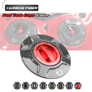 Flat CARBON FIBER Fuel Tank Gas Cover Caps for BMW K1600GT / K1600GTL 10-12 - Picture 1 of 12