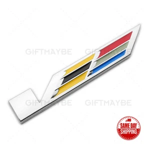 New Cadillac CT4-V CT5-V Blackwing Logo Badge Emblem Car Decoration Sport Chrome - Picture 1 of 4