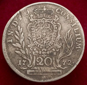 Bavaria German States 20 Kreuzer 1772 - Silver (M2804) - Picture 1 of 2