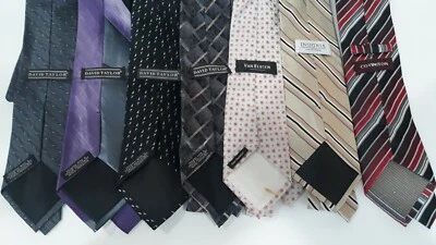 A WEEK (7) Worth Men's Neck Ties Geometric & Multi-color Mixed Used & Good‼️ - Image 1 of 4