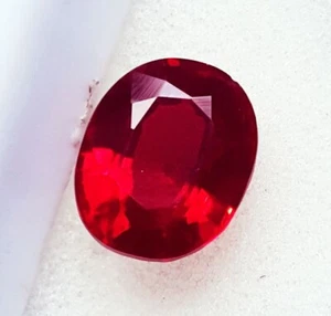 Piedra preciosa suelta certificada rubí rojo natural forma ovalada 6,00 quilates con regalo gratis - Imagen 1 de 6