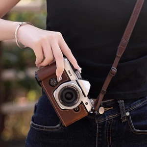 Passend für Olympus OM-3 Echtleder Kamera Halb Taschen Griff Abdeckungen Schutz Tasche - Bild 1 von 33