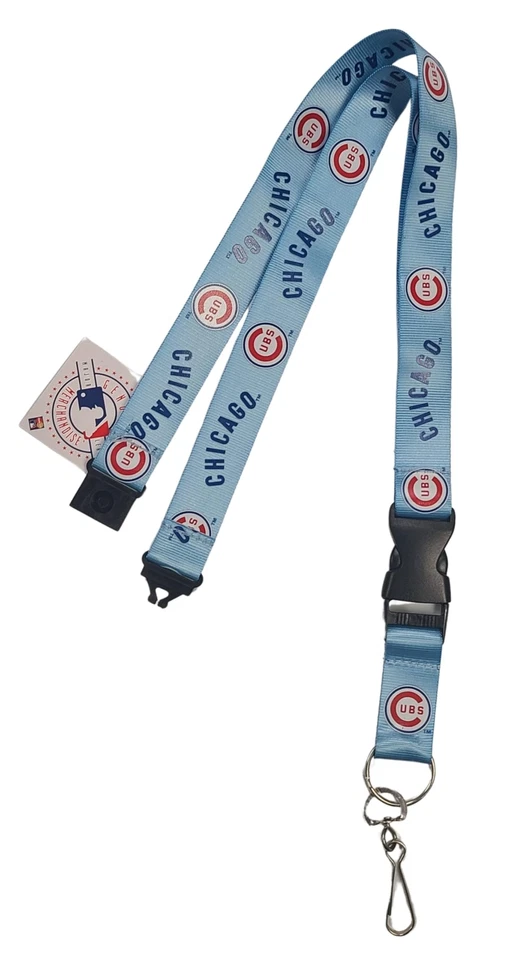 MLB Retro Cooperstown Lanyard with Detachable Clip (Chicago Cubs Blue 1957) - Image 1 of 1