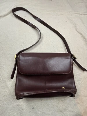 Vintage Etienne Aigner Classic Leather Burgundy Oxblood Crossbody Shoulder Bag - Image 1 of 4