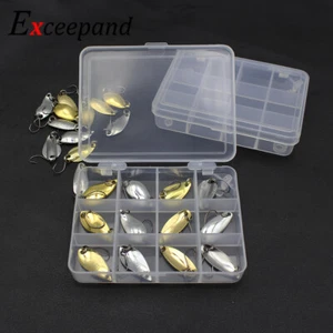 12 PCs/Kit 2.5g 3.5g 5g Spoon Metal Fishing Lure Spinner Bass Bait With Hook Box - Picture 1 of 6