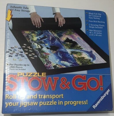 Ravensburger Puzzle Stow And Go Mat (1500pc Puzzle) Travel 46x26" mat New Sealed - Image 1 of 3