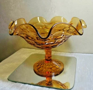 Compote grande de vidrio vikingo ámbar georgiano - Imagen 1 de 11