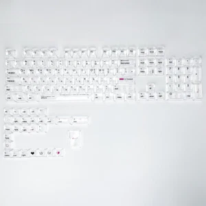 Korean Transparent Keycap Set PC Shine Through Backlit Keycaps CBSA Profile - Afbeelding 1 van 14