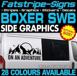 passend für PEUGEOT BOXER L1 SWB MOUNTAINS AUFKLEBER GRAFIK CAMPER VAN WOHNMOBIL - Bild 1 von 2