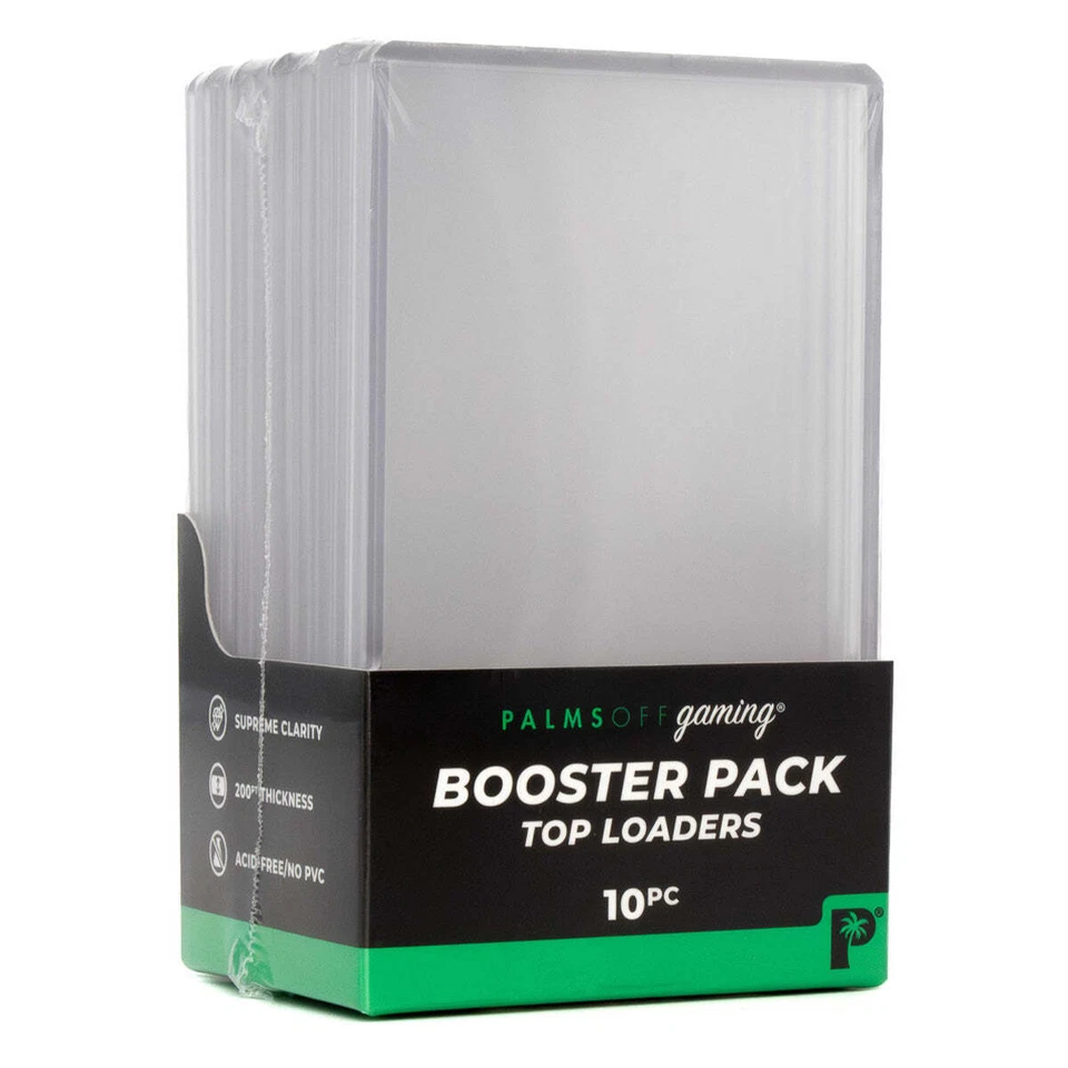 PALMS OFF GAMING Booster Pack Top Loaders - 10pc Pack - Standard Size