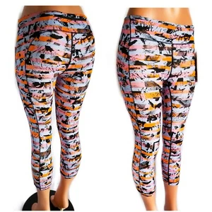  Lululemon Speed Up Crop 21" Schrittlänge Inversion Multi Orange Pink Schwarz - Bild 1 von 5