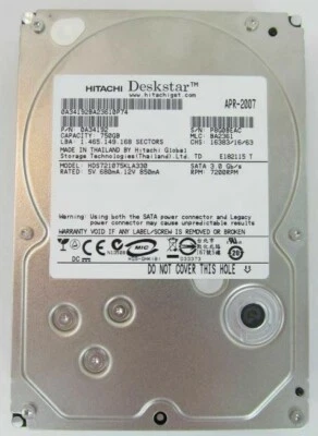 Hitachi HDS721075KLA330 P/N: 0A34192 - Image 1 of 2