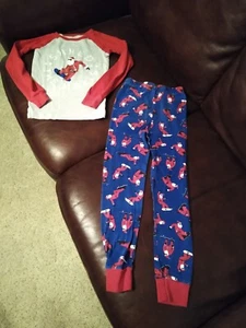 Boys - Children’s Place Santa Snug Fit Pajama Set - Sz 7 - Picture 1 of 4