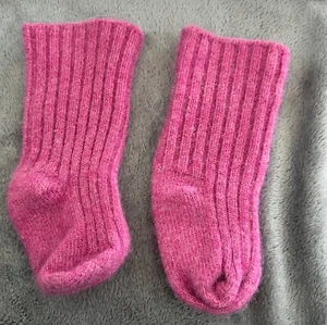 Kindersocken aus Bio-Schurwolle Alana Gr. 18-19 rosa pink - Bild 1 von 2